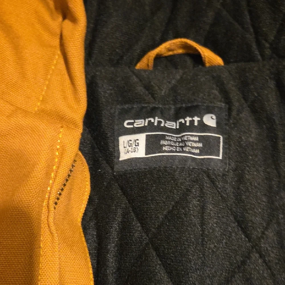 Carhartt Kids Tan Hooded Puffer Jacket - Picture 5 of 5